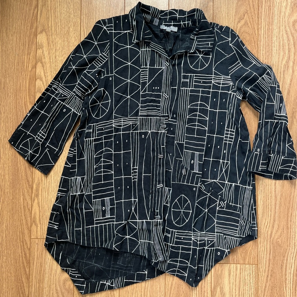 Habitat linen button up